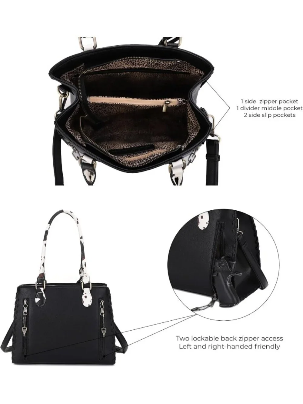 Stylish Montana Top Handle Satchel Purse | Women's Crossbody Tote Bag, Chic